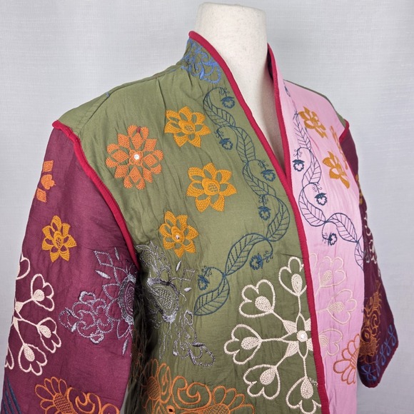 Zara Jackets & Blazers - Zara Blogger Oversized Quilted Embroidered Patchwork Kimono Jacket Women's Small